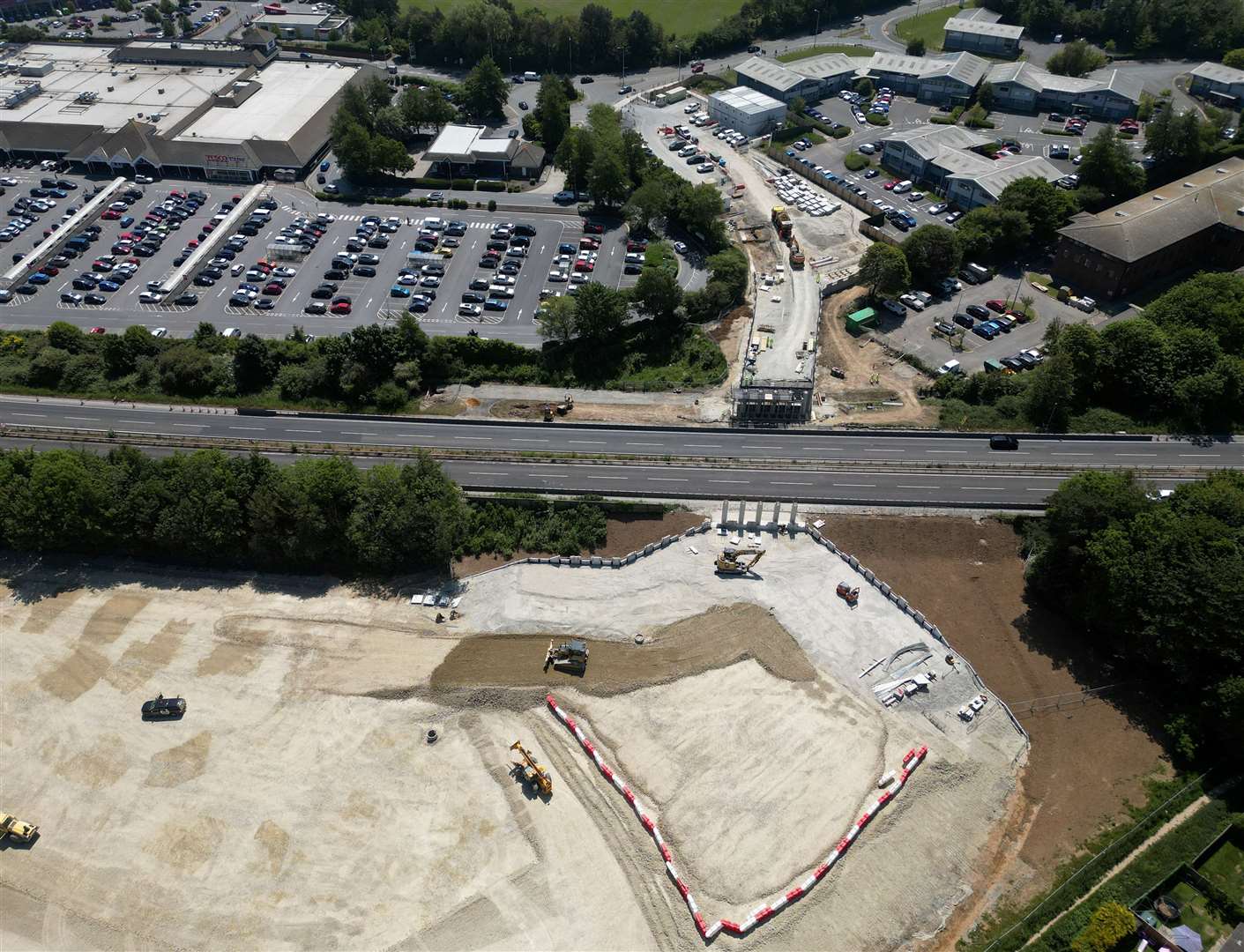 The bridge being built on the A2 between the Whitfield Roundabout and the A256 turnoff Picture: Barry Goodwin