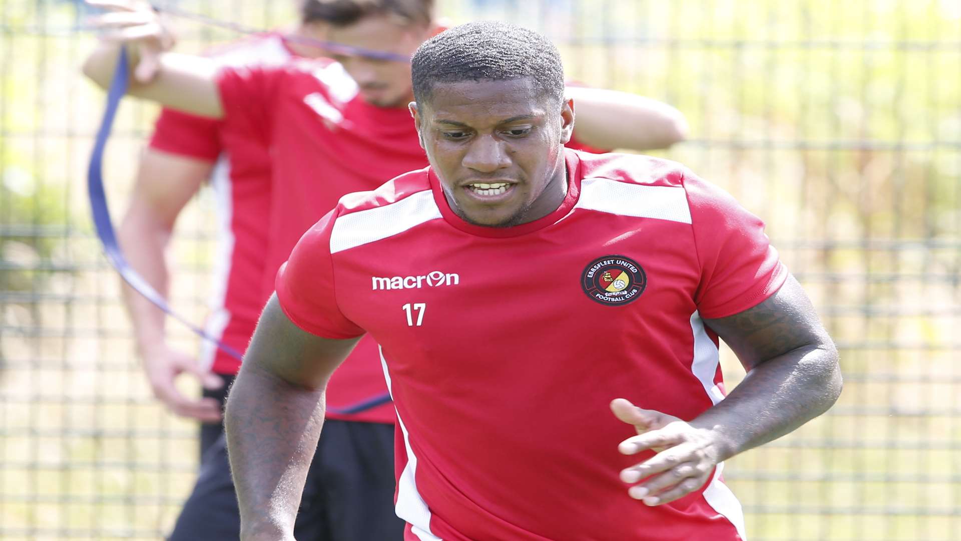 Ebbsfleet striker Bradley Bubb in training Picture: Matthew Walker