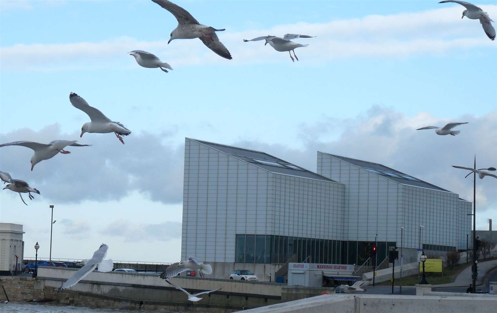 Drive around the back of the Turner Contemporary and park up to start a fascinating walk through history