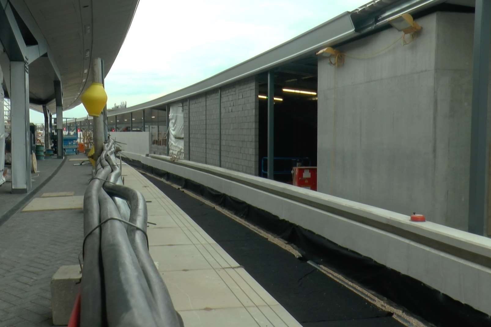 One of the new platforms and track beds