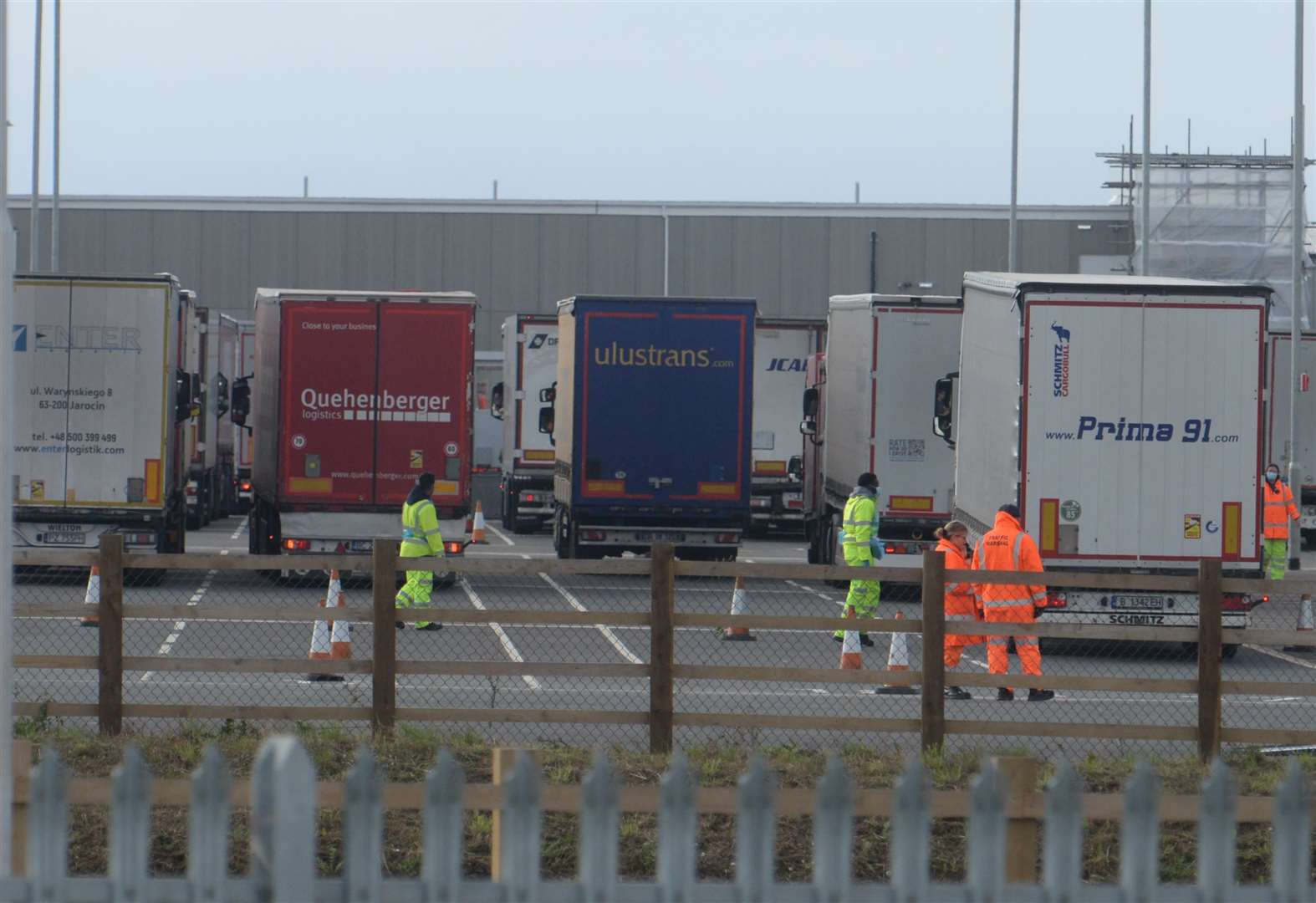 The government says about 2,000 vehicles are processed every day at Sevington Inland Border Facility