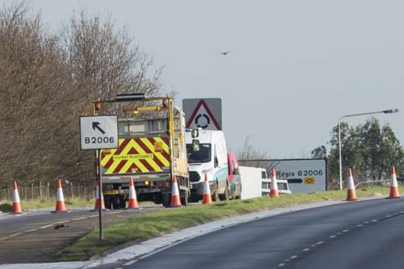 Work being carried out on the A249