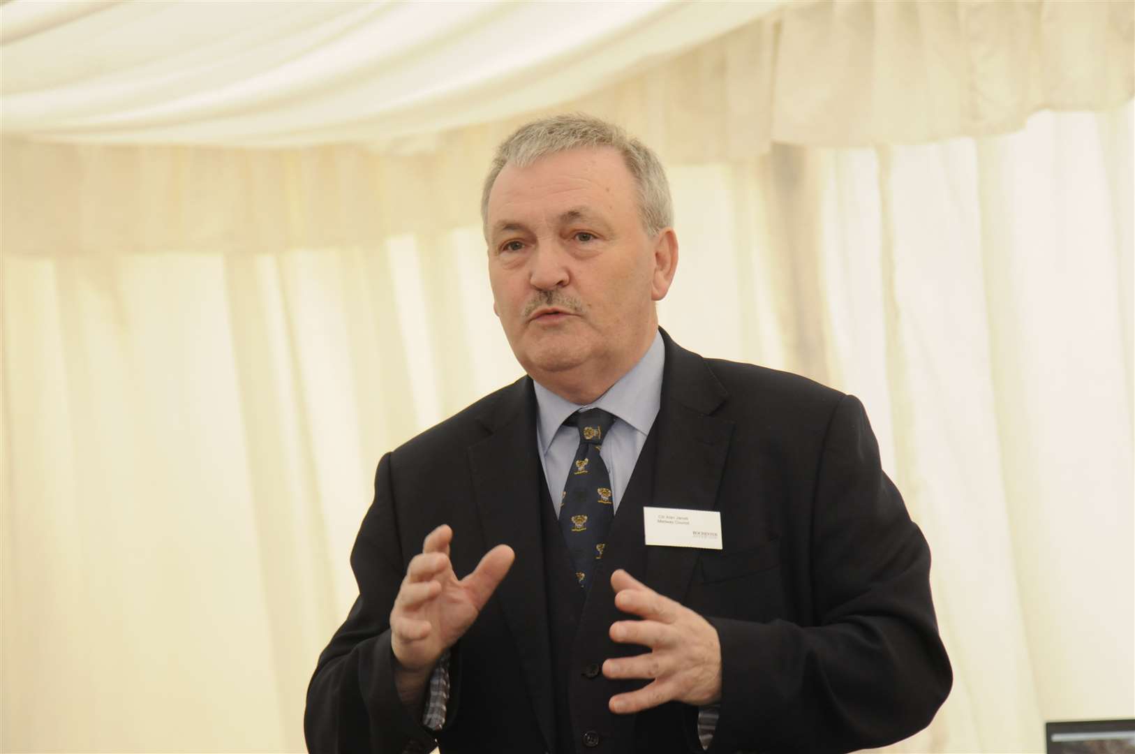 Cllr Alan Jarrett - Leader of Medway Council at a groundbreaking ceremony Rochester Riverside Picture: Gary Brown (7649660)