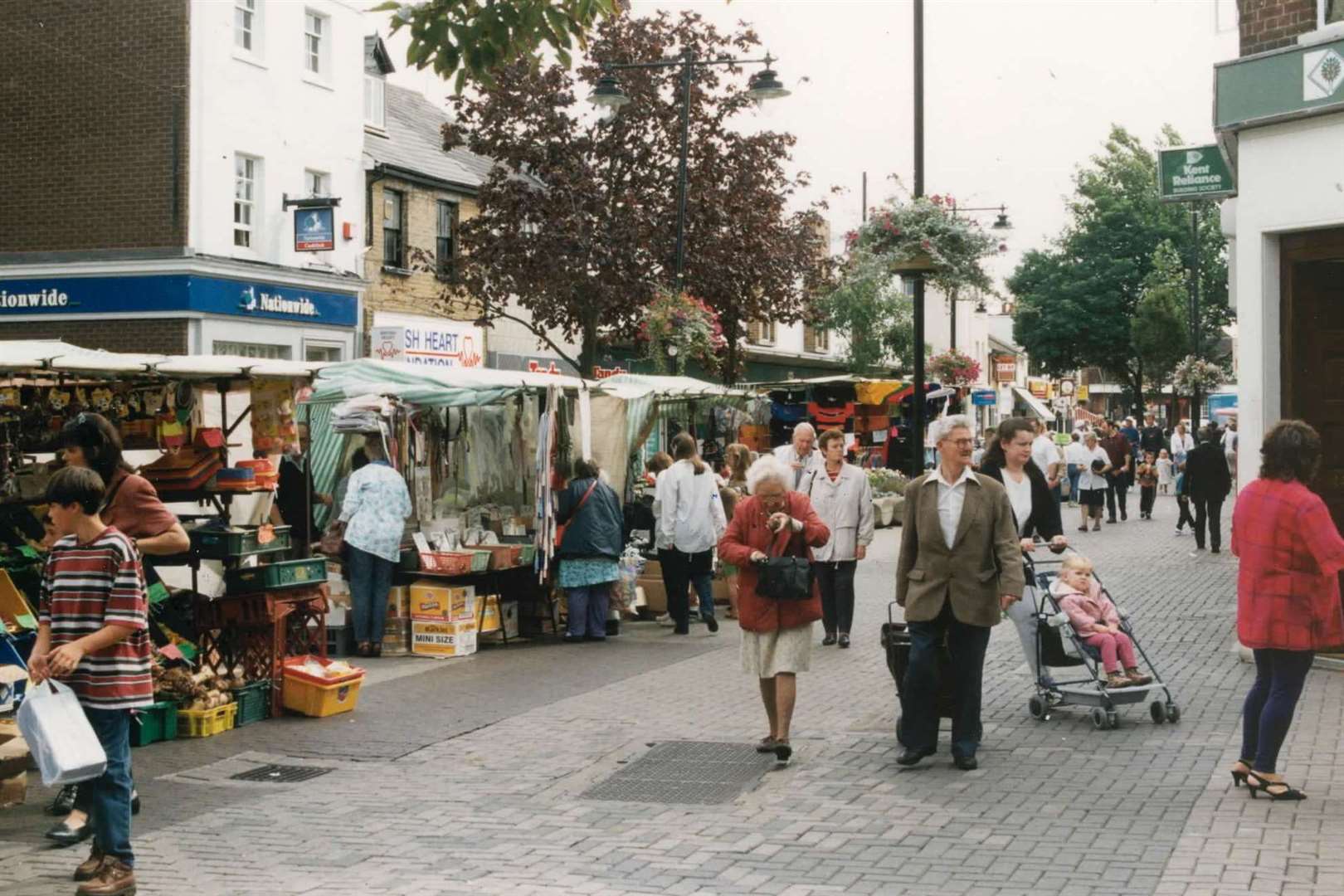 A busy Gillingham High Street in 1997