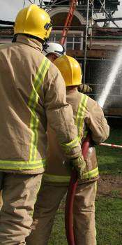 Firefighters at Duke of York's Royal Military School, Dover