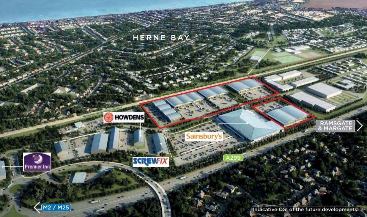 A map showing where else the developers of Altira Park in Herne Bay want to expand. Picture: Core Commercial