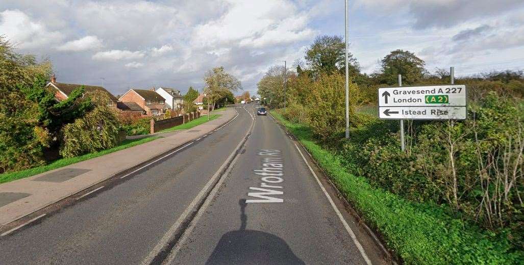 The crash happened on the A227 Wrotham Road, near Gravesend. Picture: Google