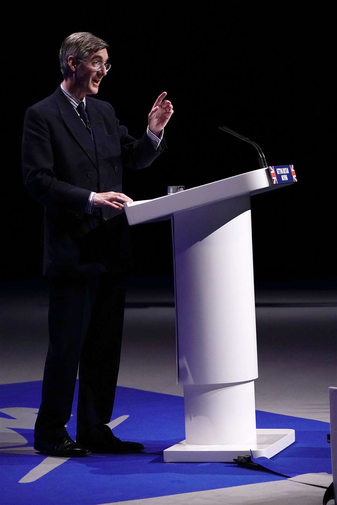 Jacob Rees-Mogg speaking at the Conservative Party annual conference at the International Convention Centre in Birmingham (Aaron Chown/PA)