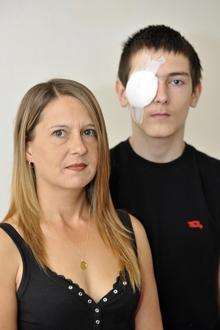 Mandy Blake and her 14-year-old son, Matthew Cairns