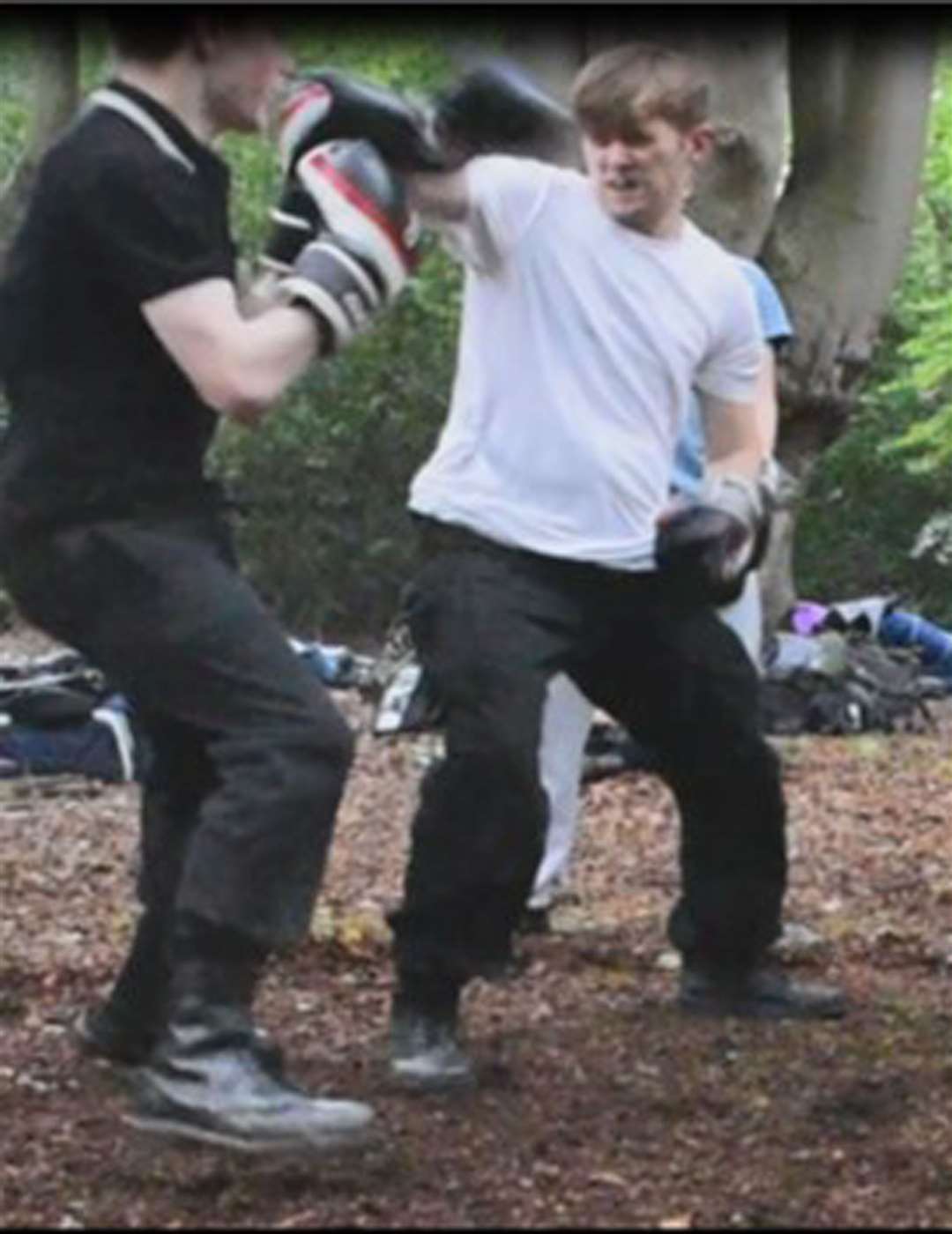 Benjamin Hannam attending an outdoor boxing event which was shown to the jury during his trial at the Old Bailey in London (Metropolitan Police/PA)