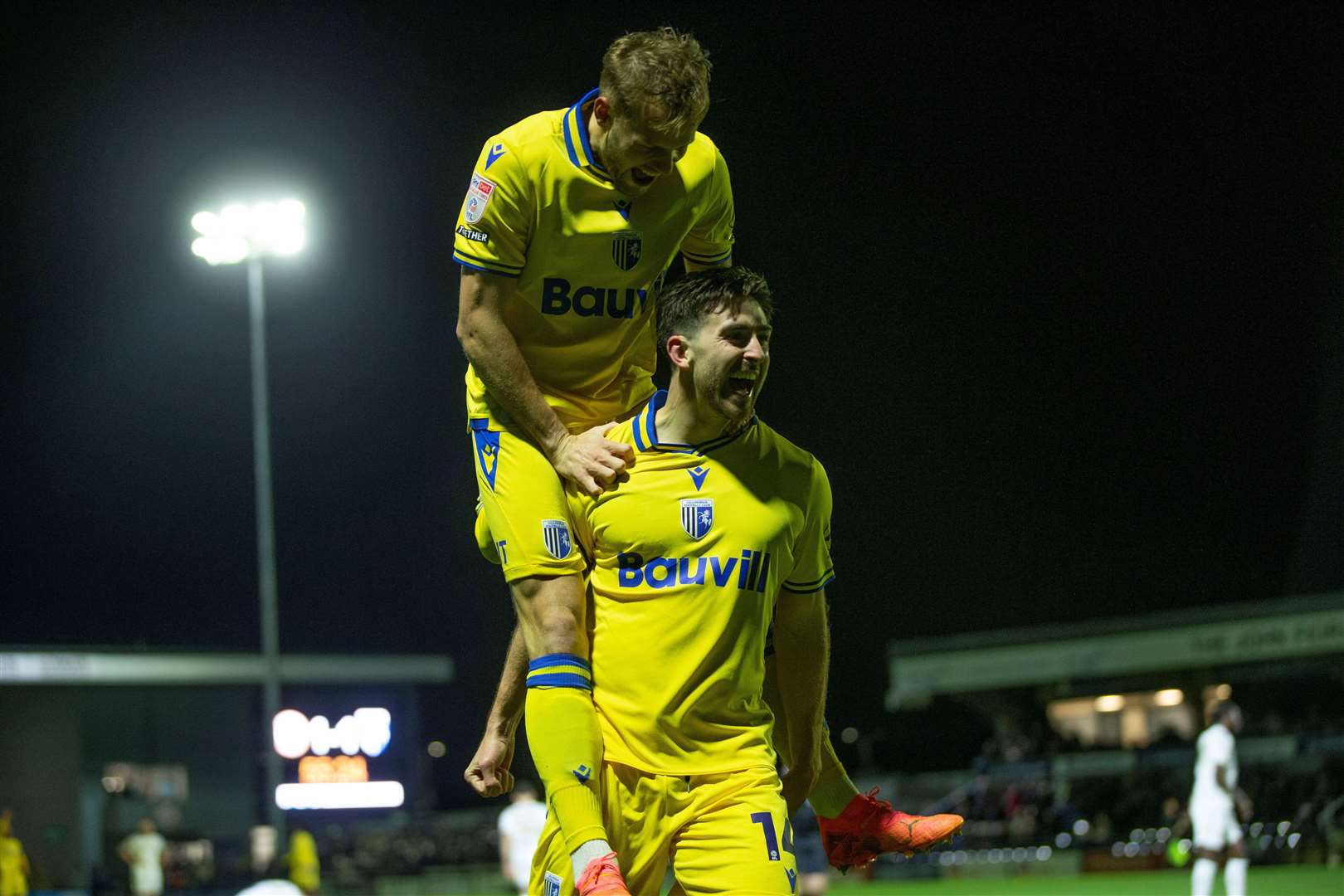 Robbie McKenzie celebrates his goal against Bromley Picture: @Julian_KPI