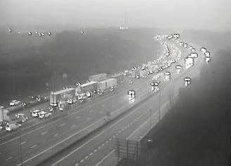 Tailbacks on the M20 this morning (5803890)