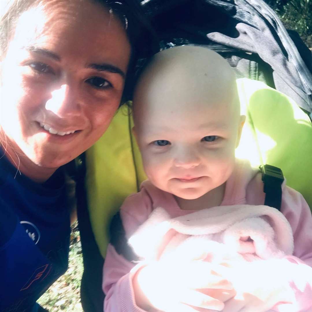 Sarah McCarthy with Ivy, two, who is undergoing chemo for leukaemia