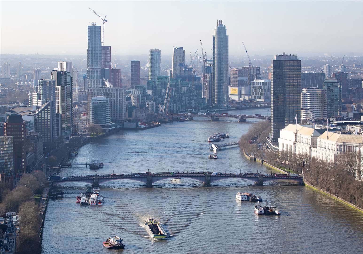 The River Thames flows through central London (Aaron Chown/PA)