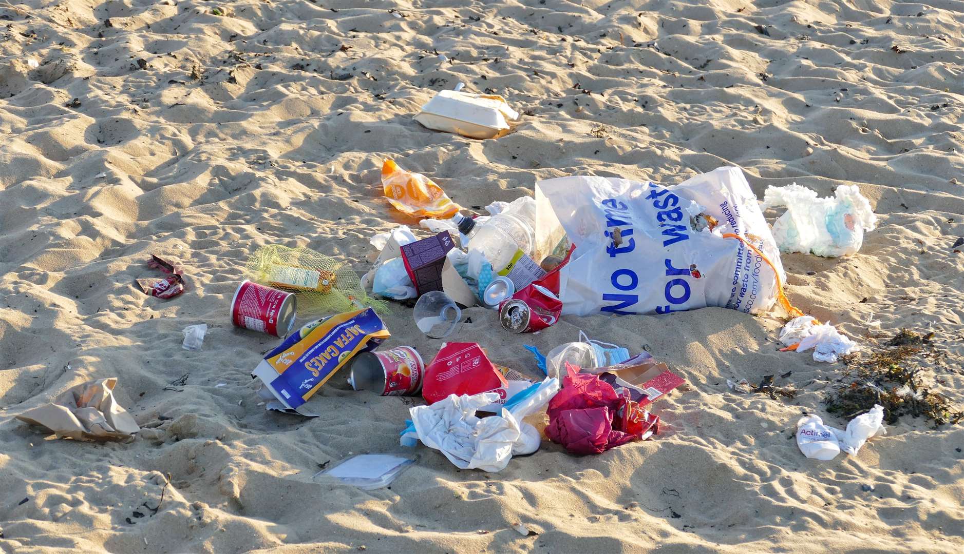 Rubbish left on Margate beach after a busy day last summer. Picture: Frank Leppard Photography