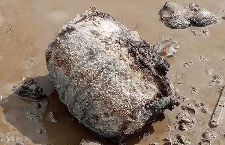 The suspect item found on Minster beach on Sheppey. Picture: Sheppey Coastguards