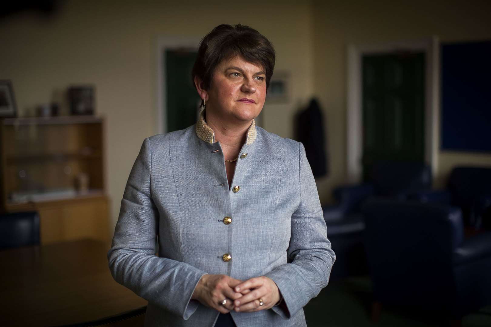 Arlene Foster will stand down as party leader on May 28 (Liam McBurney/PA)