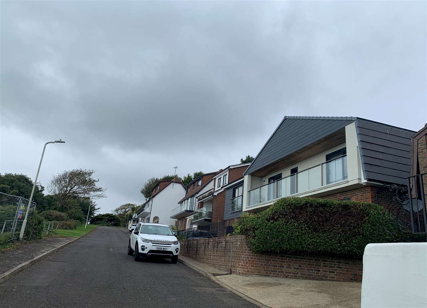 Most of the modern homes in Sandgate are built up on the cliffs