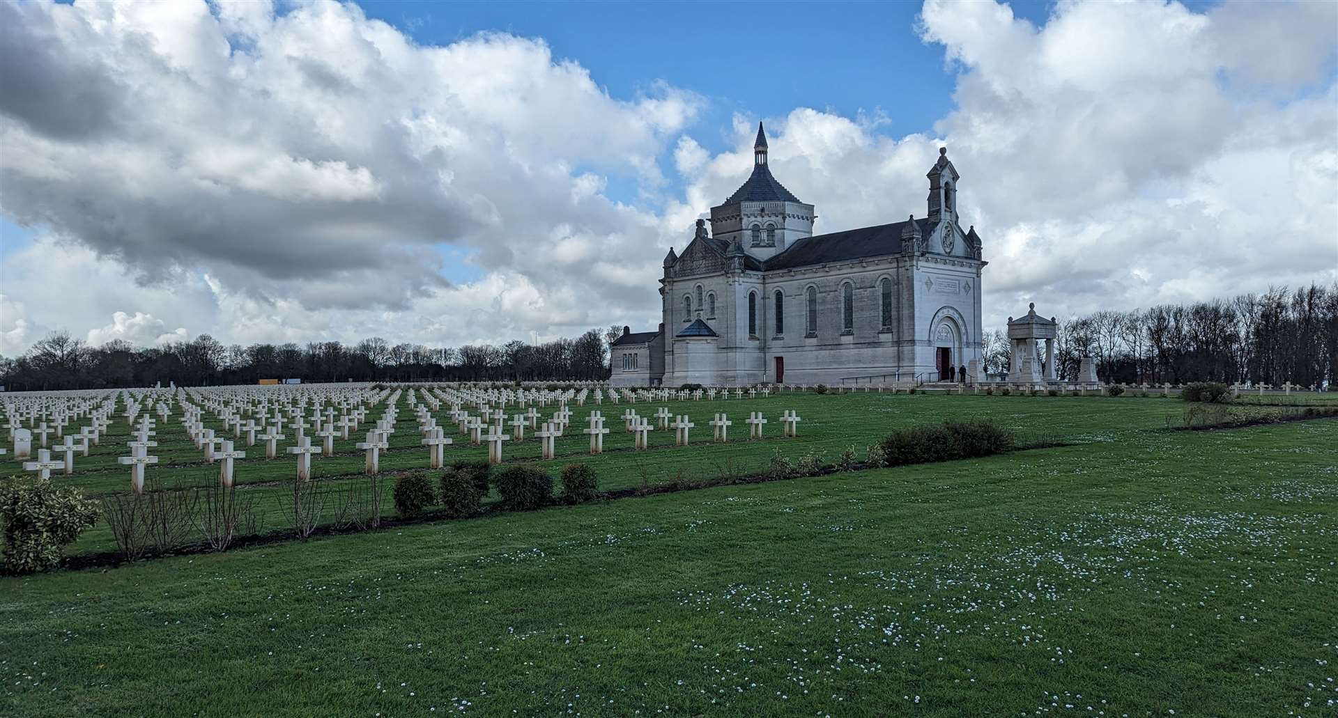 The basilica at the French military cemetery at Notre Dame de Lorette