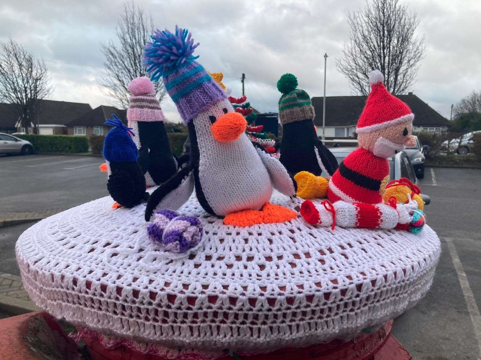 Istead Rise's knitted toppers. Picture: Cllr Dakota Dibben