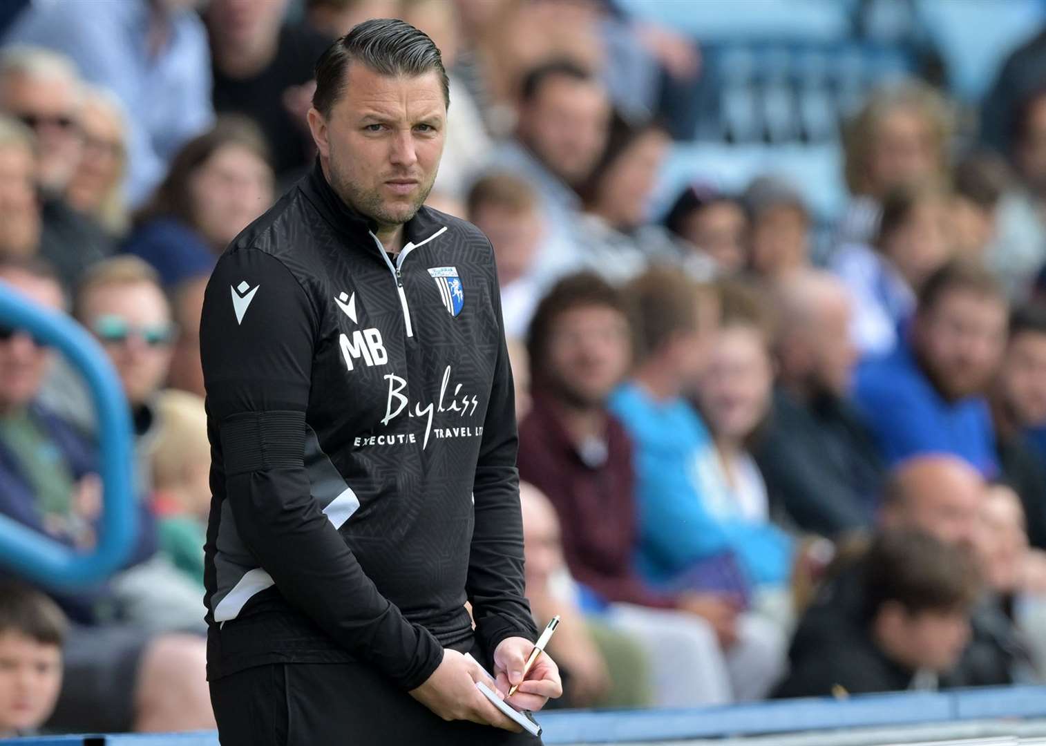 Gillingham manager Mark Bonner is looking forward to being back at home this Saturday Picture: Keith Gillard