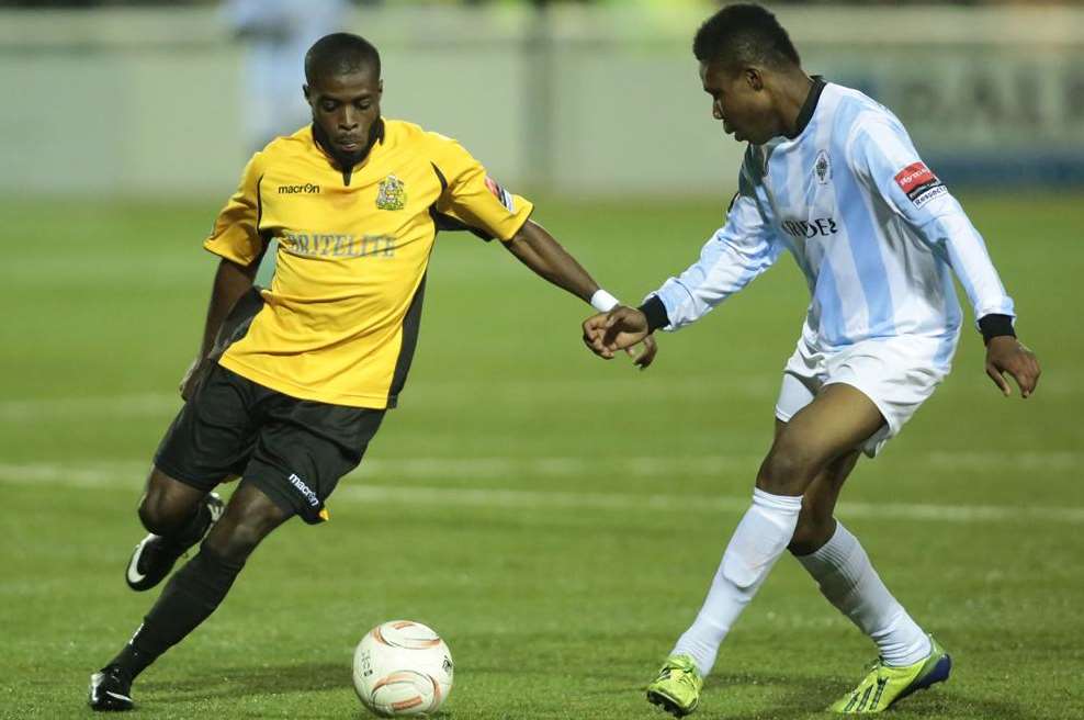 Alex Akrofi scored for Maidstone United Picture: Martin Apps