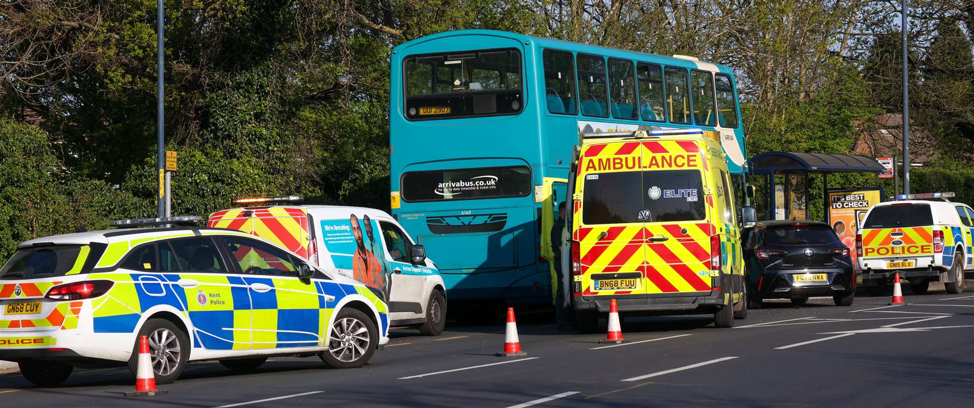 Several emergency service vehicles were called to the scene. Picture: UKNIP