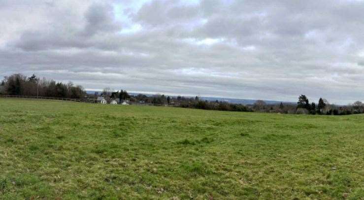 A view of the land at Hubbles Farm in Pembury as it is today