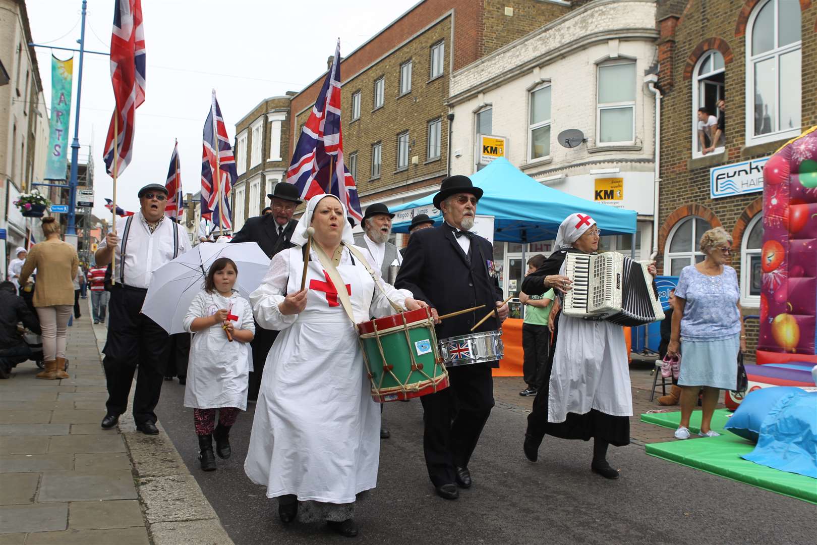 People dressed up at a reenactment of a First World War Parade during last year's Sheppey Promenade Festival