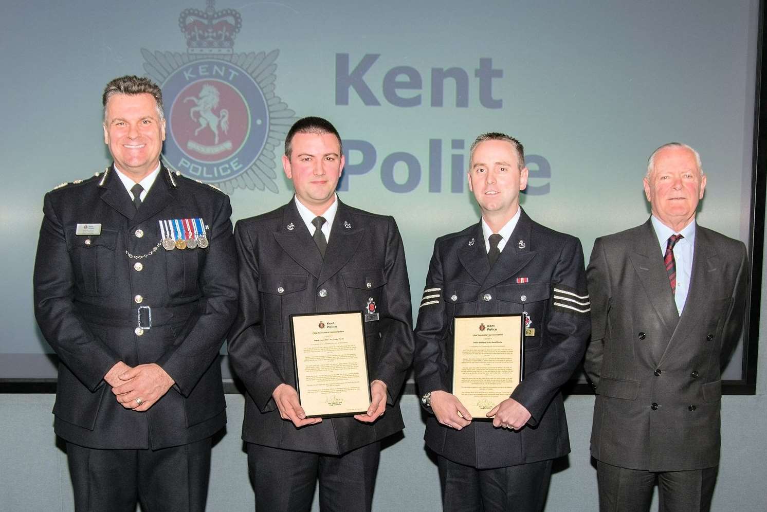 Kent Police officers receive bravery awards after Bracton Centre ...