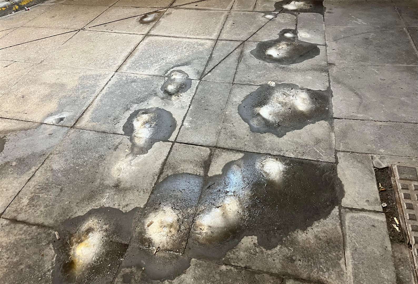 The stalactites were dripping onto the floor of the Park Mall car park