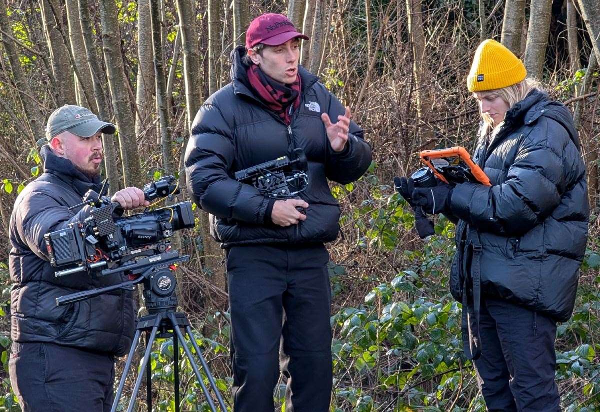 Former Skins star Alexander Arnold from Ashford shoots short film 11+ in Bybrook Nature Reserve, Kennington