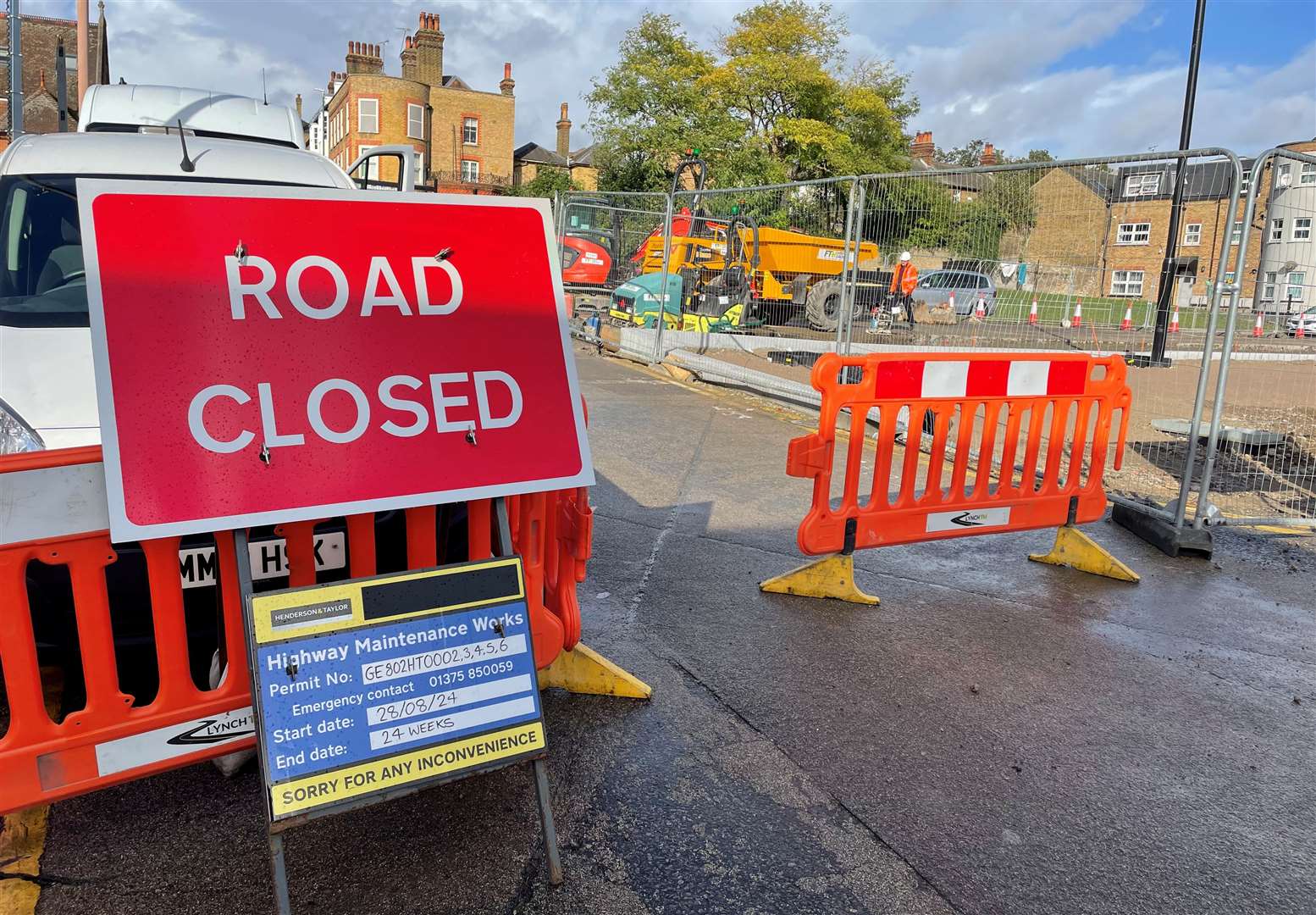 The road has been closed since the end of August