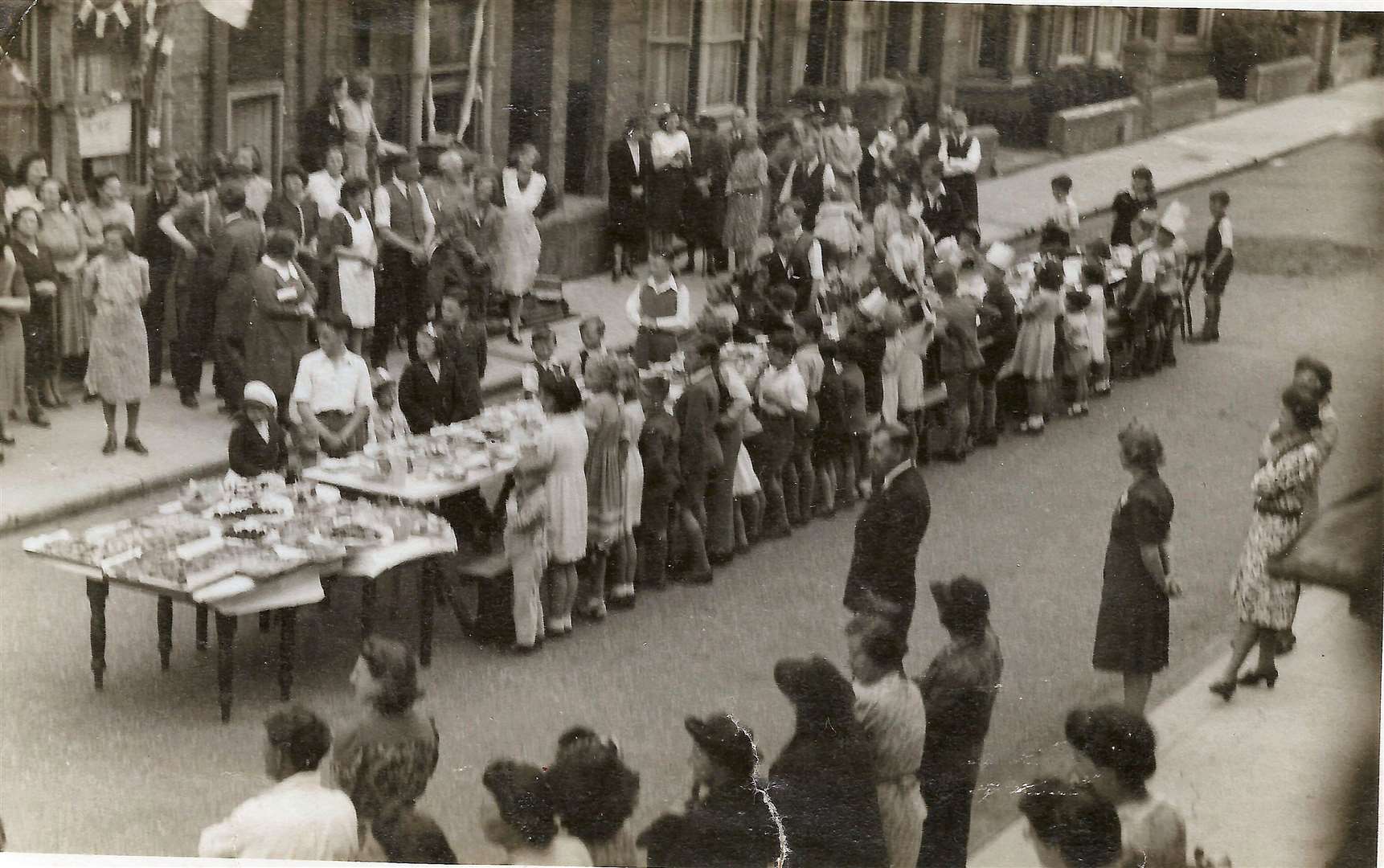 VE Day 1945 - a street party in Lynton Road South, Gravesend