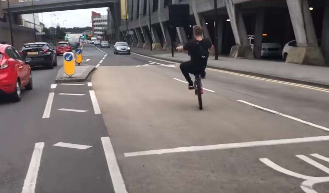 Boys were doing wheelies into incoming traffic in The Brook, Chatham