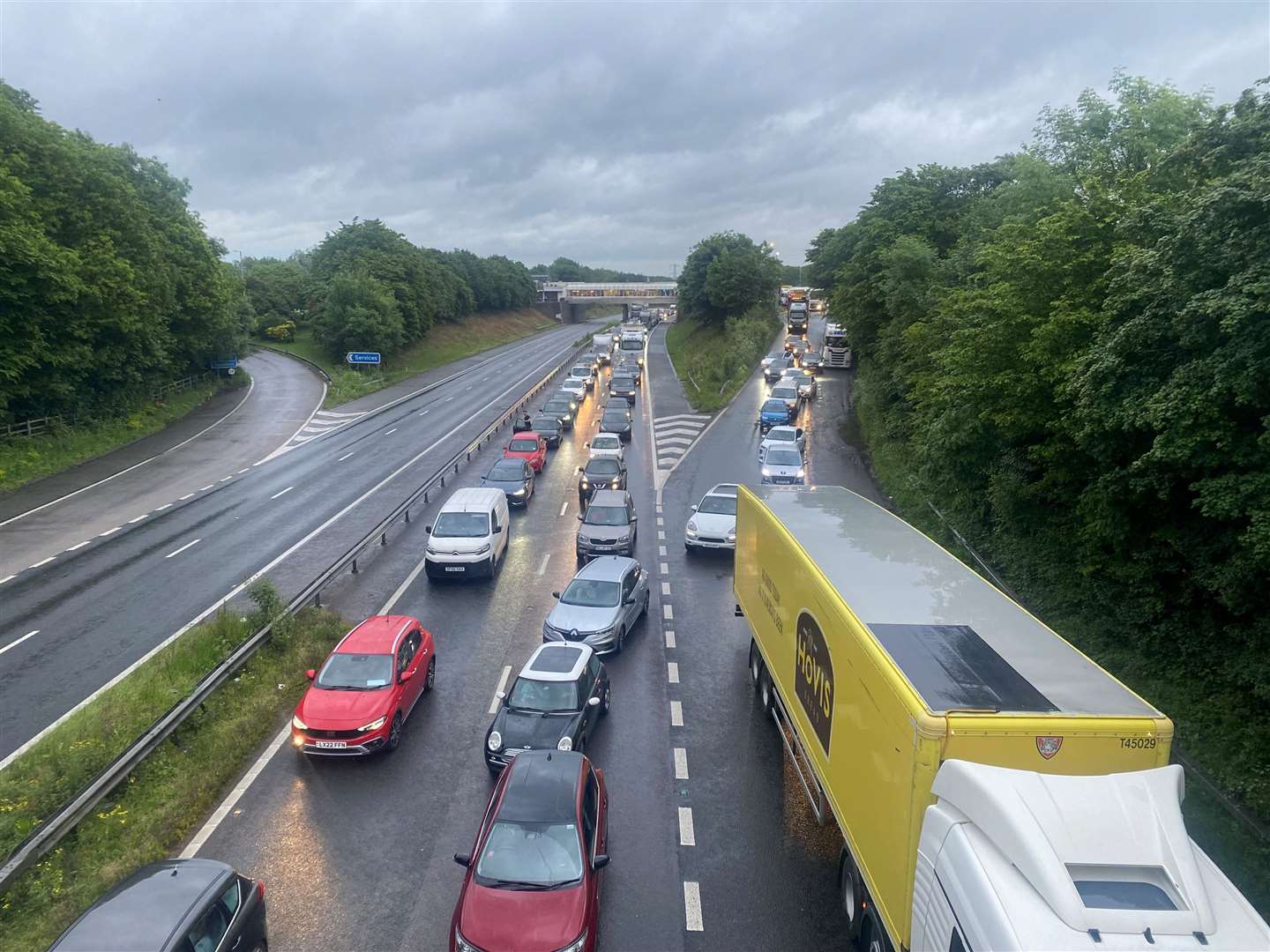 Emergency services have attended the M2 between Junction 4 and 5 this evening