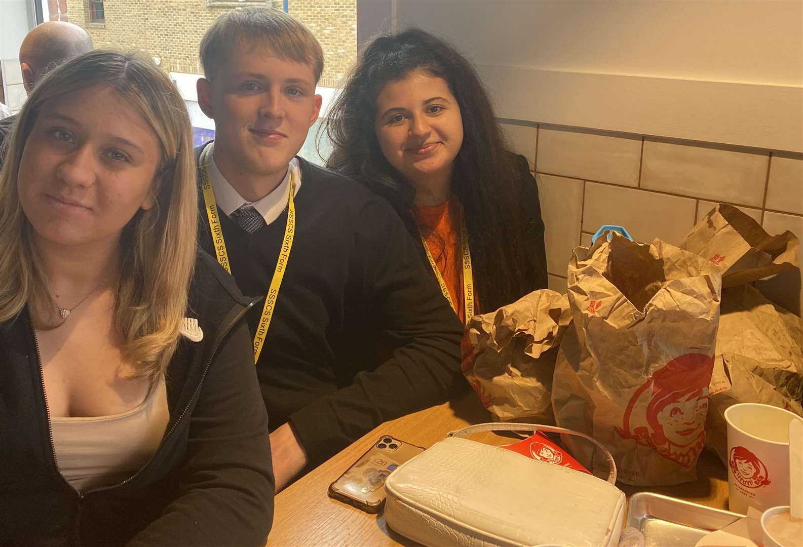 Sophia Barker (left) Thomas Cubbon (centre) and Sarah Amelal (right)