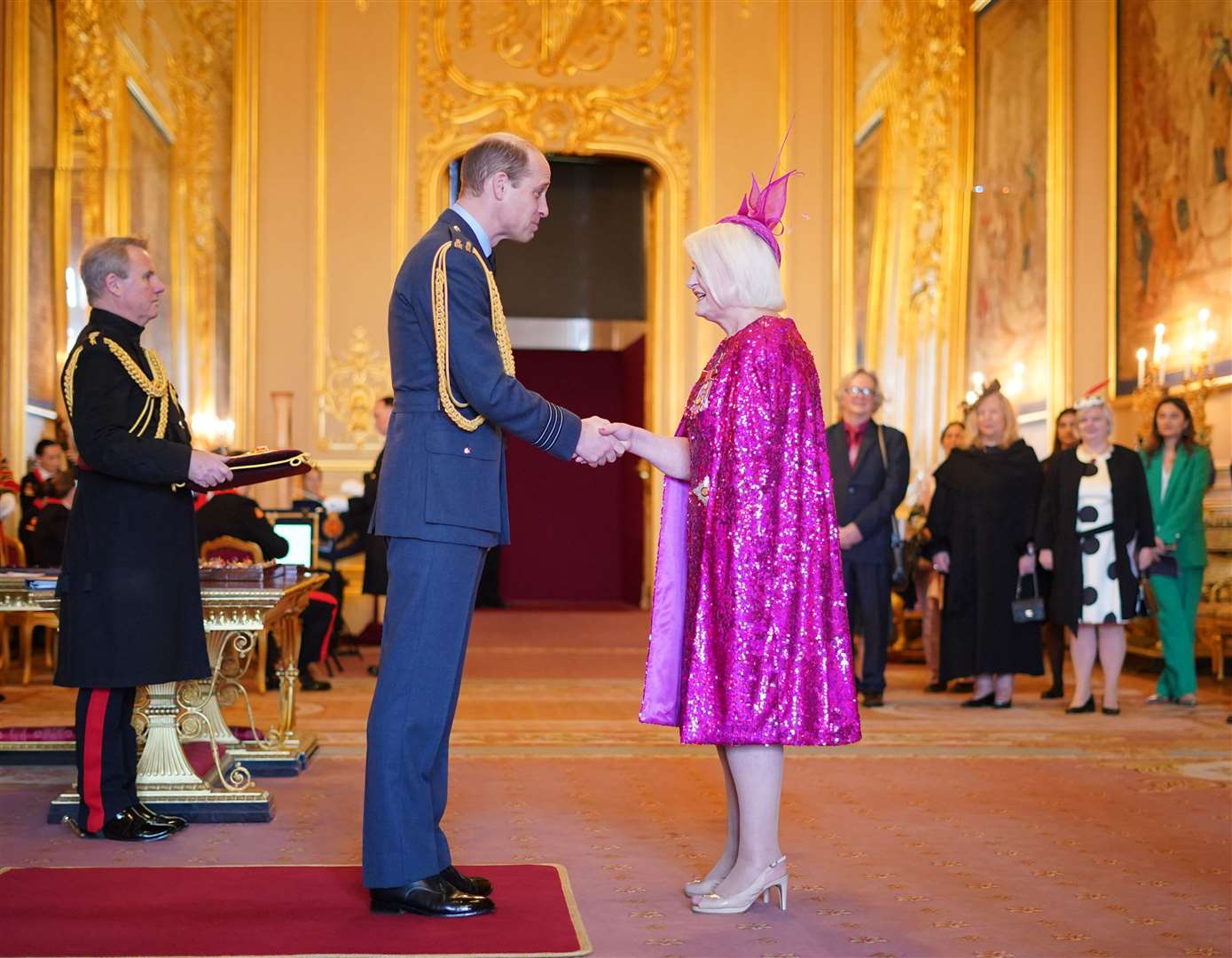 Dame Siobhain McDonagh receives the honour at Windsor Castle (Yui Mok/PA)