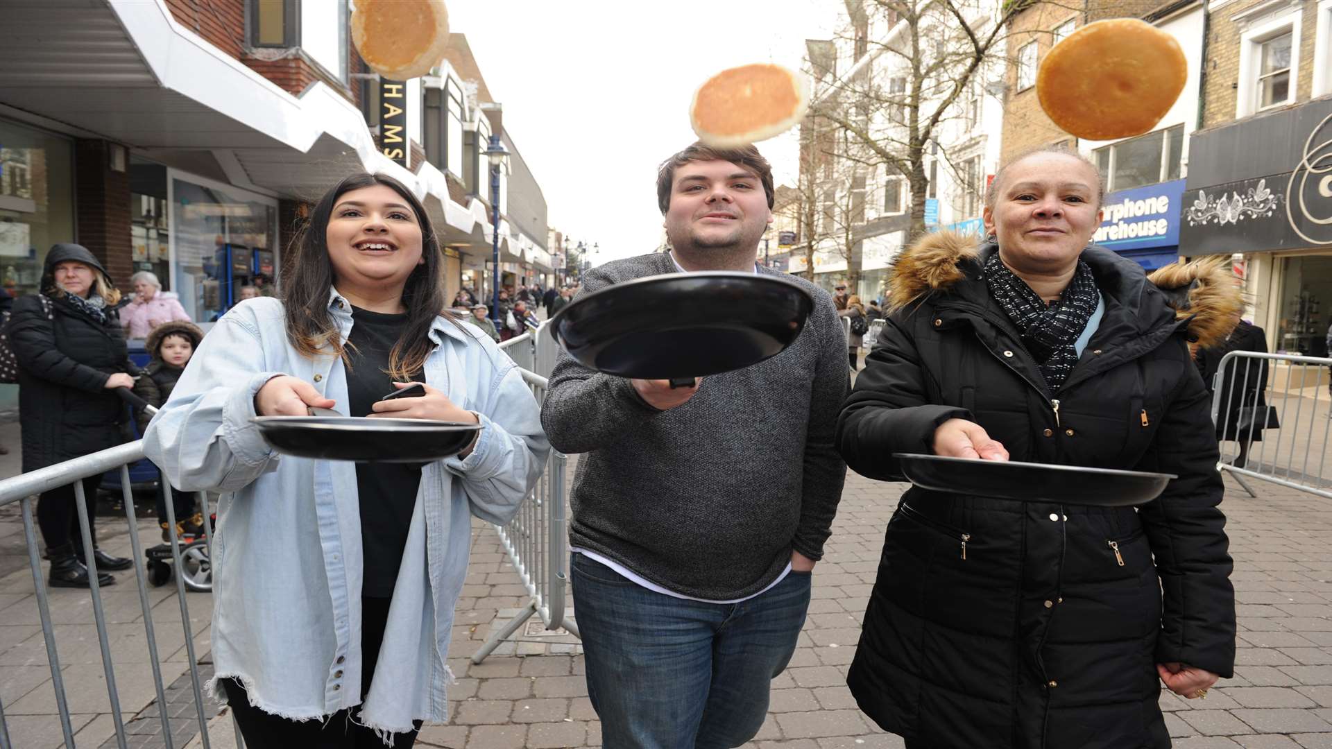 Last year's pancake race in Gravesend Picture: Steve Crispe