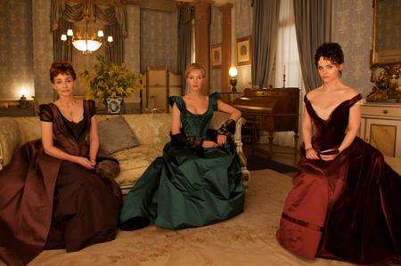 Kristin Scott Thomas as Virginie, Uma Thurman as Madeleine and Christina Ricci as Clotilde. Picture: PA Photo/Studio Canal