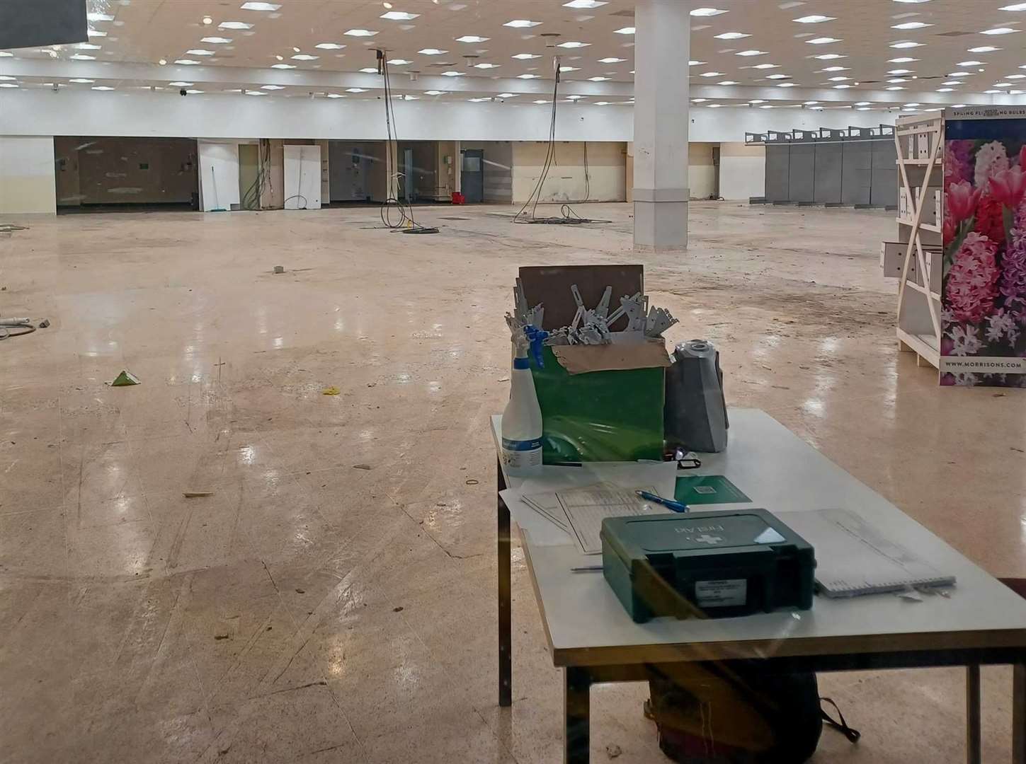 The former Morrisons supermarket in Faversham has been gutted since it closed in September