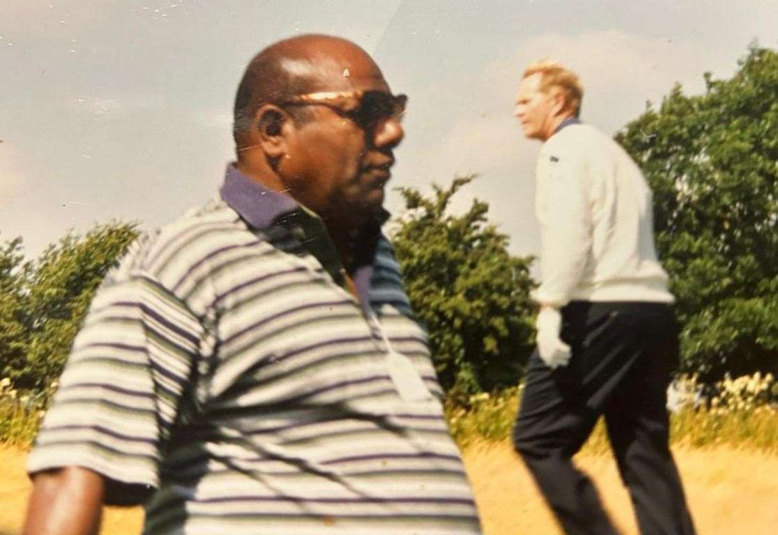 Billy Vodo pictured with golfer Jack Nicklaus