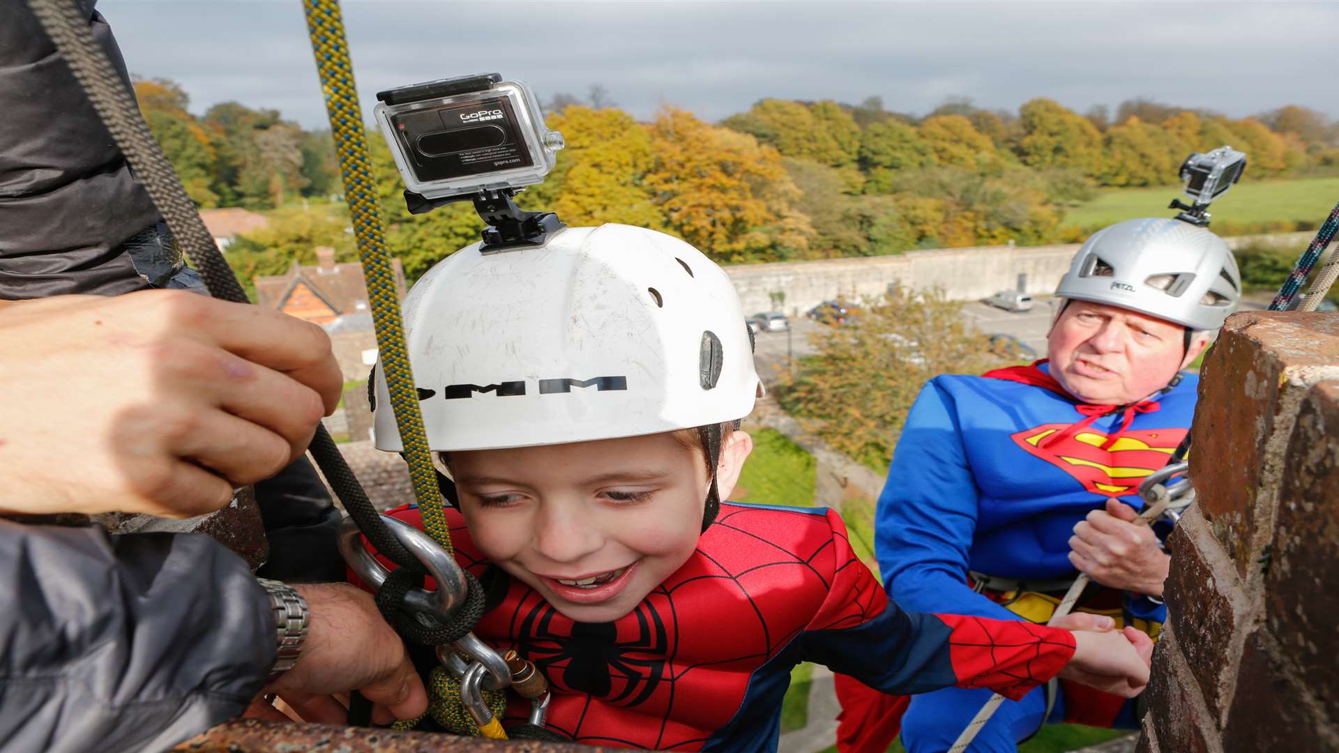 He abseiled down a building in Tunbridge Wells