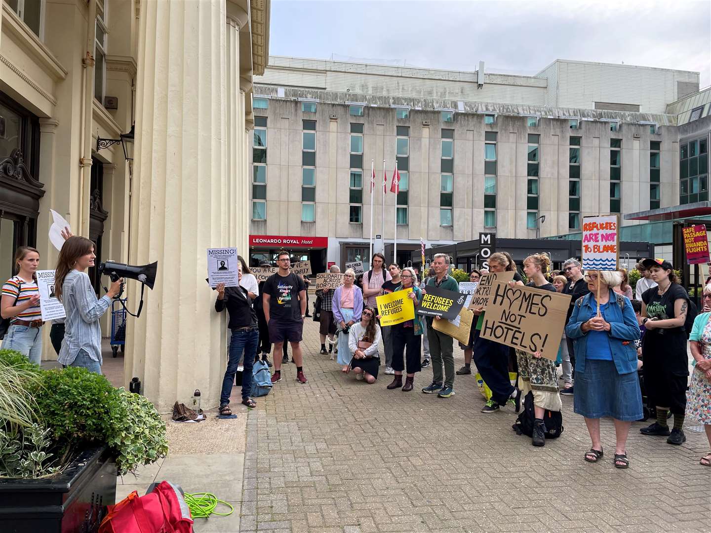 More than 100 people gathered at the demonstration (PA)