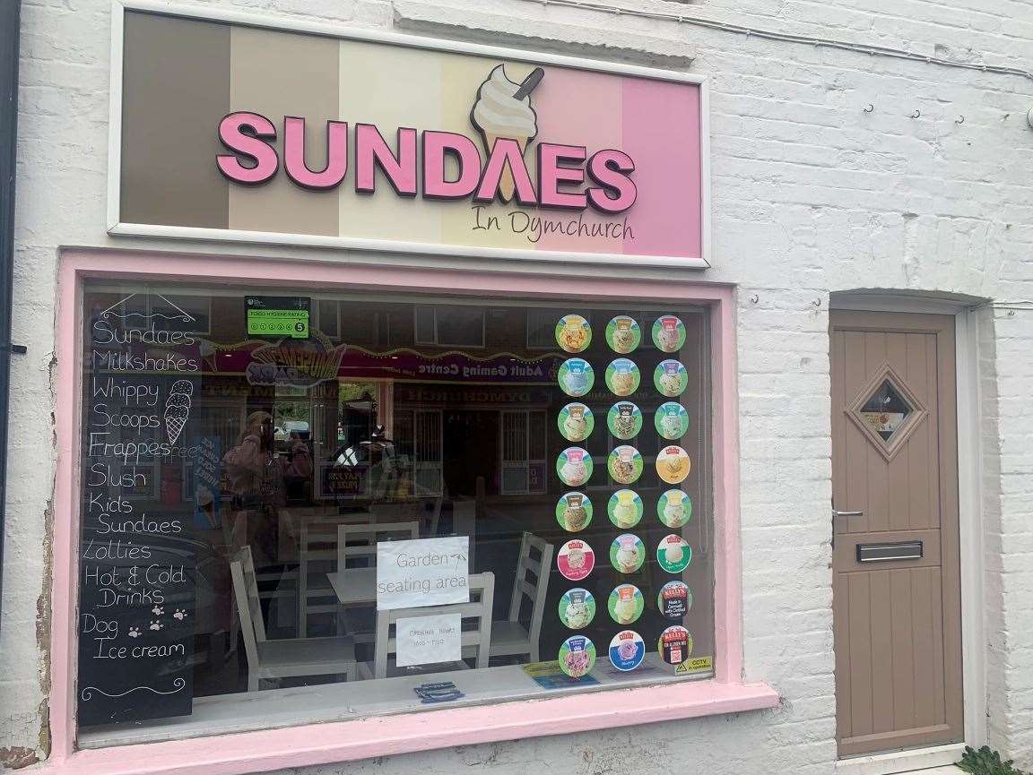 Sundaes ice cream parlour in Dymchurch