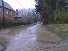 Flooding in Birling on Sunday, February 28, 2010. Picture: Nikki Rayfield