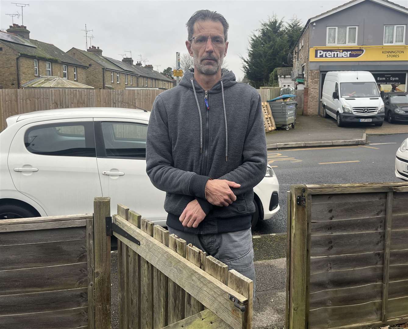 Kevin Johnson, from Ashford, has been left at “breaking point” by refuse workers failing to close his gate after collecting his bin