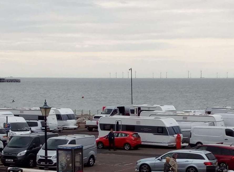 Caravans at Neptune's car park