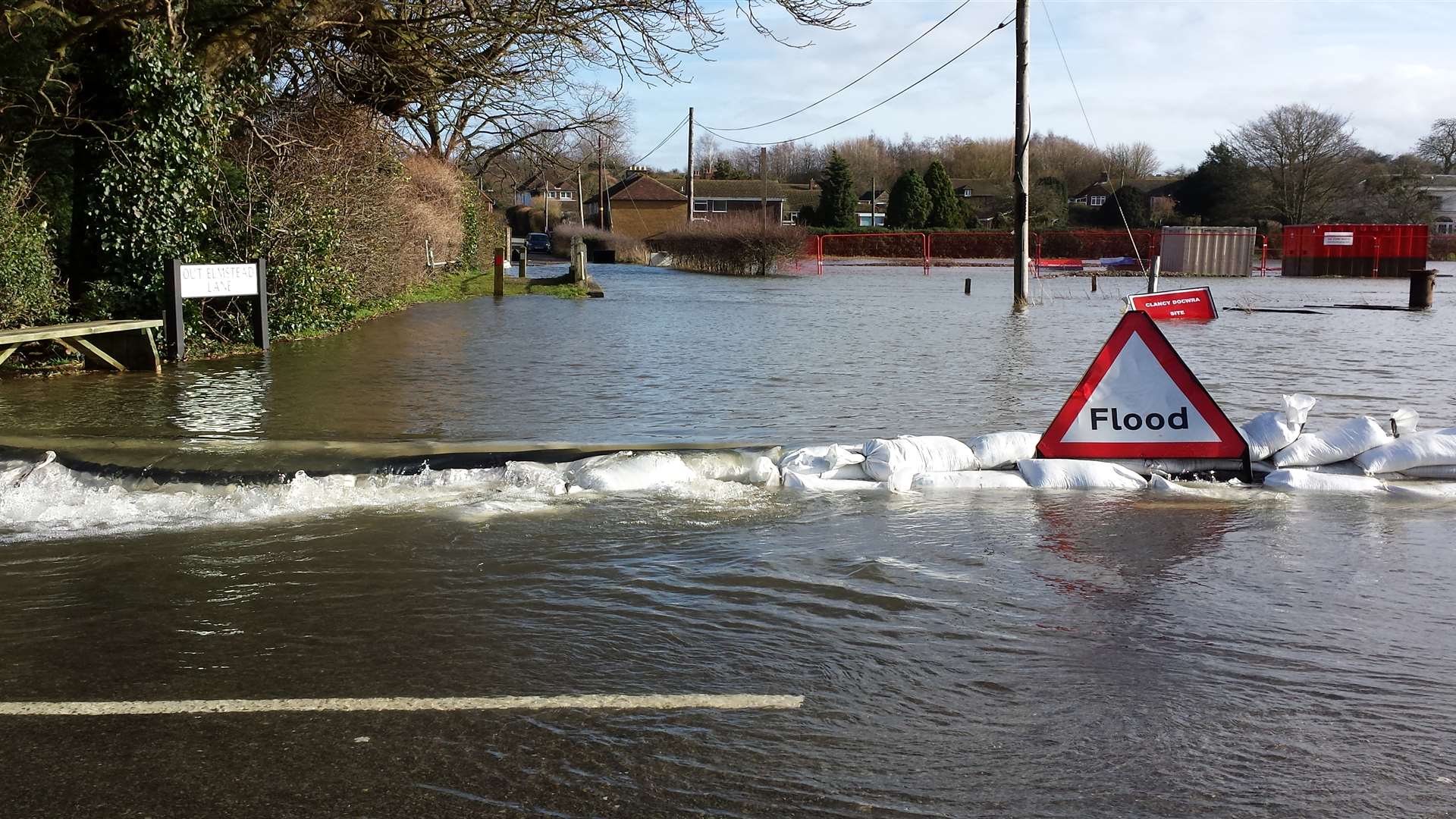 Out Elmsted Lane at Barham is closed