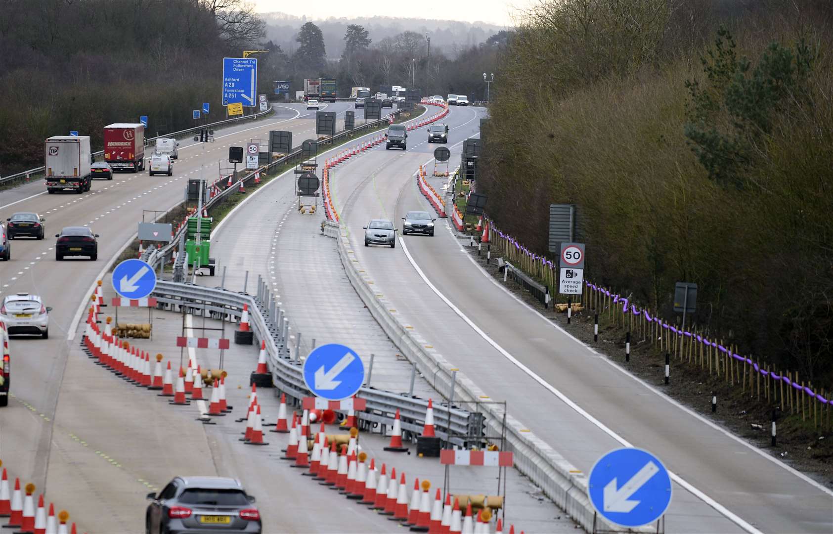 The Operation Brock contraflow is brought in at times of cross-Channel disruption. Picture: Barry Goodwin